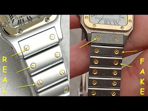 cartier santos watch real vs fake|cartier santos reproduction watch.